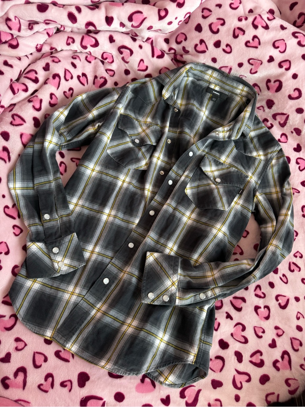 Diesel Men’s Plaid shirt Size Small